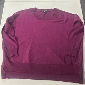 Eileen Fisher Rich Burgundy Crewneck Sweater Barely worn PL/PG